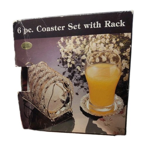 Piece silver plate coaster - piece,
